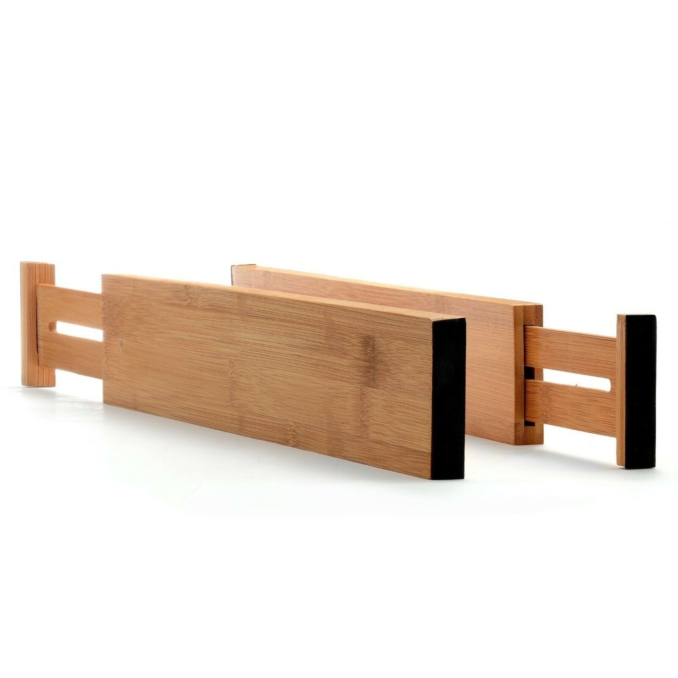 Bamboo Kitchen Drawer Organizer Bambusi Expandable Adjustable Divider - Bed  Bath & Beyond - 30234032