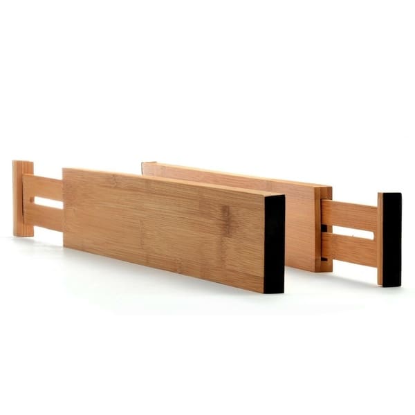 4 Packs Bamboo Drawer Divider Set, Adjustable And Expandable Kitchen Drawer  Organizer, Separator For Kitchen & Cabinet Organizer