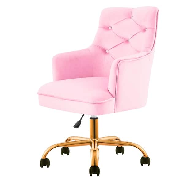 Shop Ovios Cute Desk Chair Plush Velvet Office Chair For Girl Or