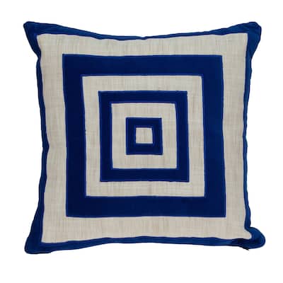 Parkland Collection Lexa Contemporary Brown Pillow Cover With Poly Insert