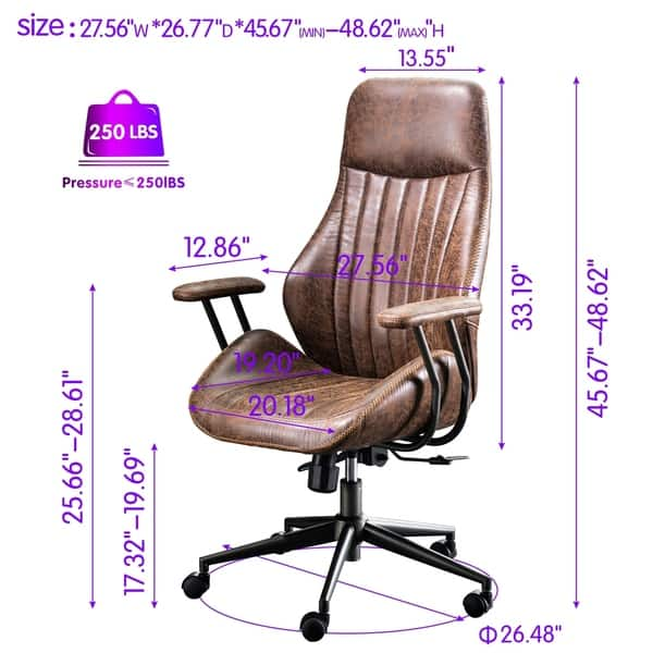 Shop Ovios Ergonomic Office Chair Computer Desk Chair Suede Fabric