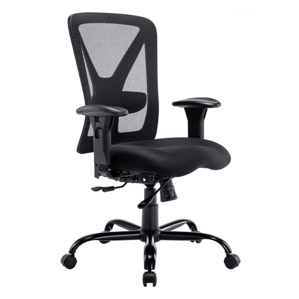 Shop Big and Tall Office Chair, Recline Mesh Mid-Back Task Chair for