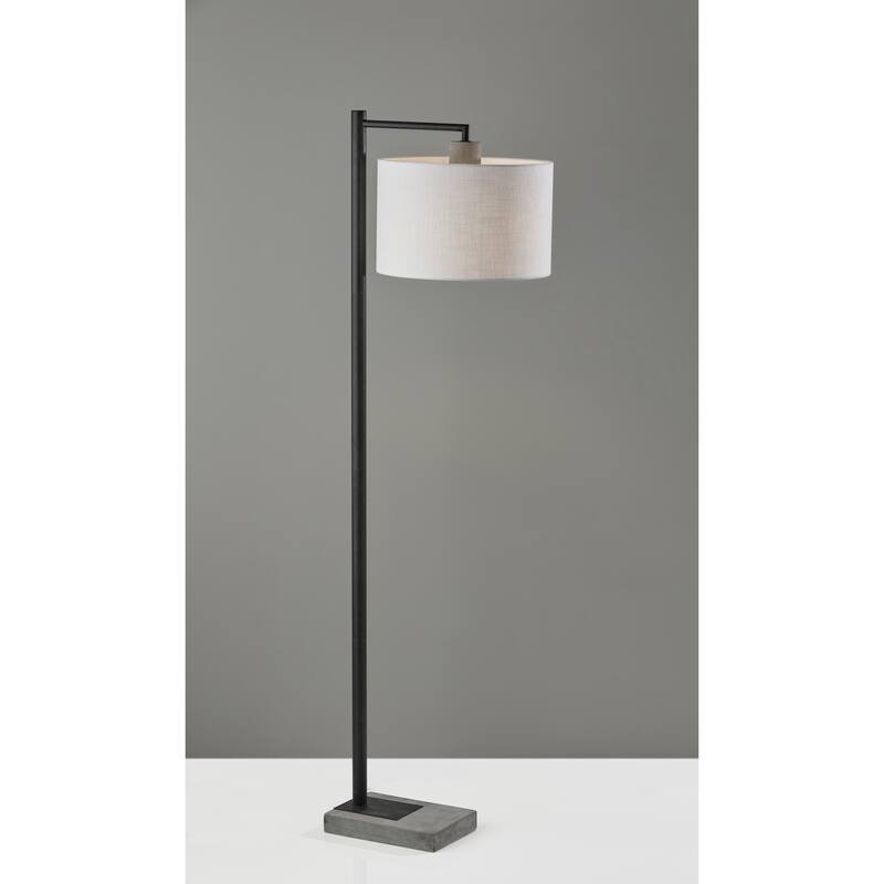 Carson Carrington Ylingebol Black & Walnut Floor Lamp