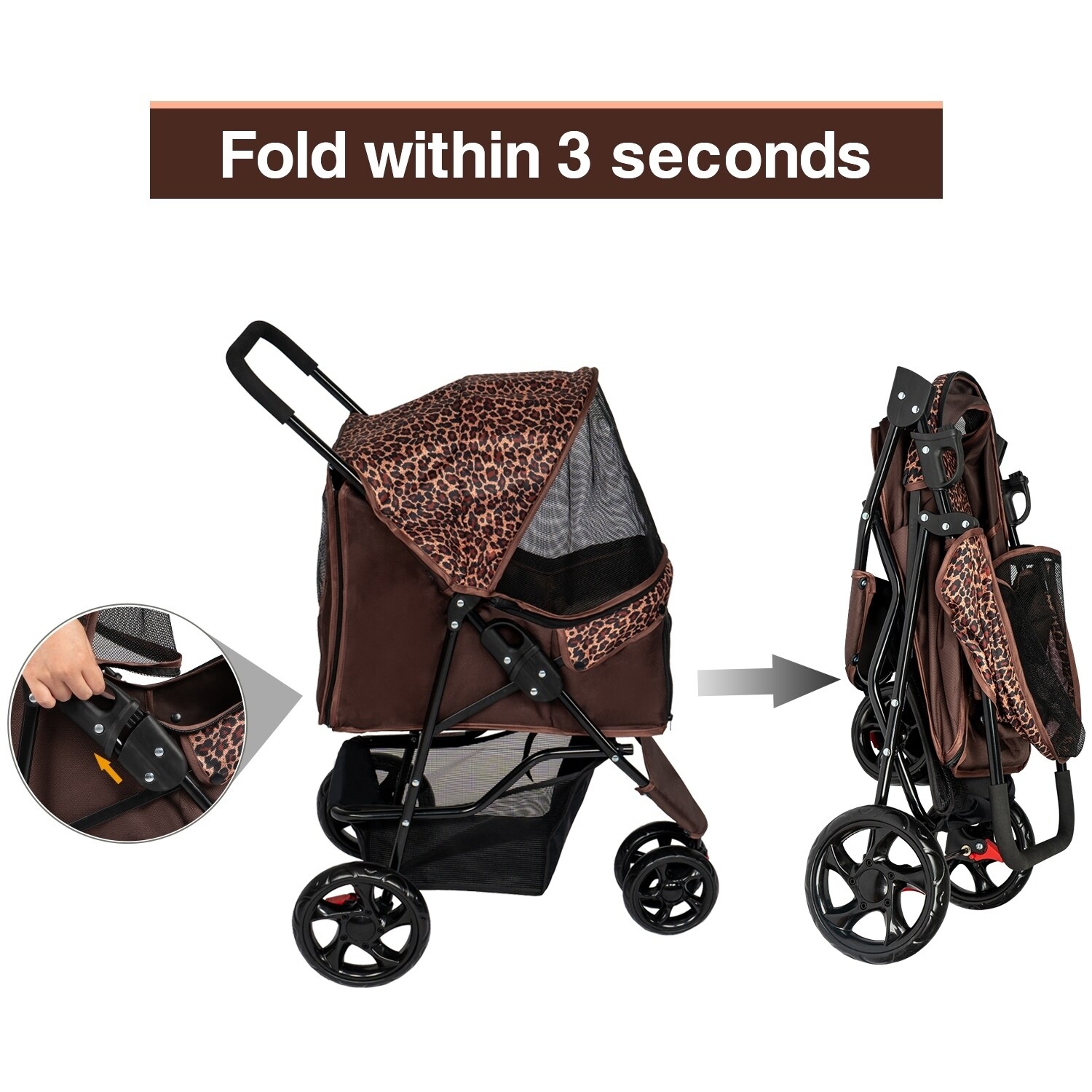 collapsible dog stroller