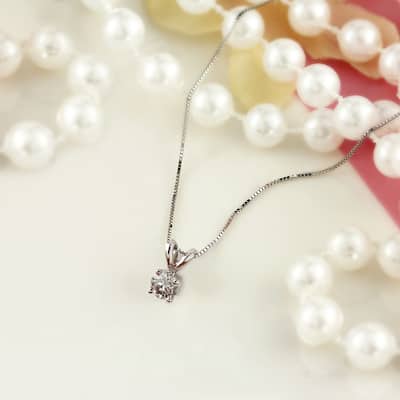 Auriya Round Certified 1ct TW Solitaire Diamond Necklace 14K Gold (G-H, SI2-I1)