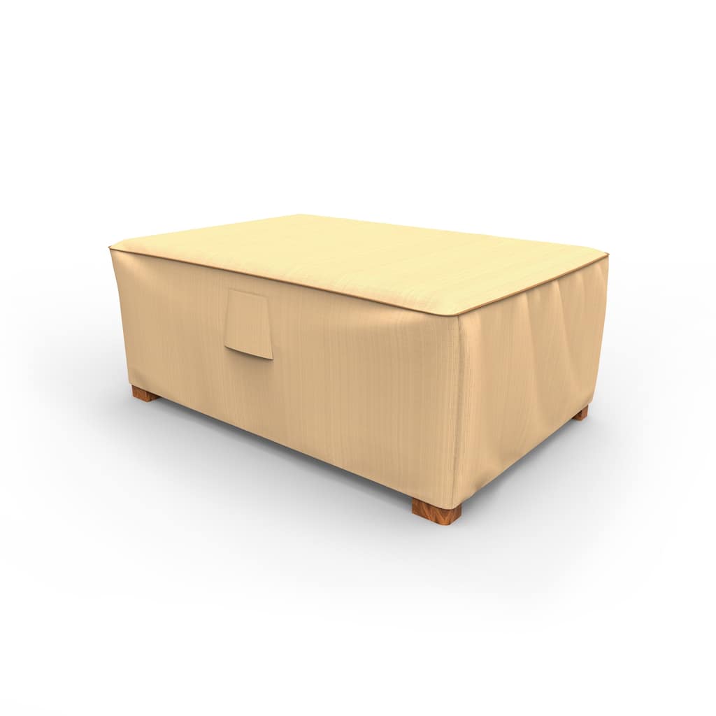 Budge Sedona Tan Outdoor Ottoman Cover 18 in H x 33 in W x 25 in L - Small - 18"H x 33"W x 25"L