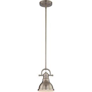 Volume Lighting 1-Light Indoor Brushed Nickel Downrod Mini Pendant - Brushed Nickel