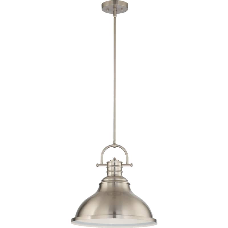 Volume Lighting 1-Light LED Indoor Brushed Nickel Downrod Pendant l - Brushed Nickel