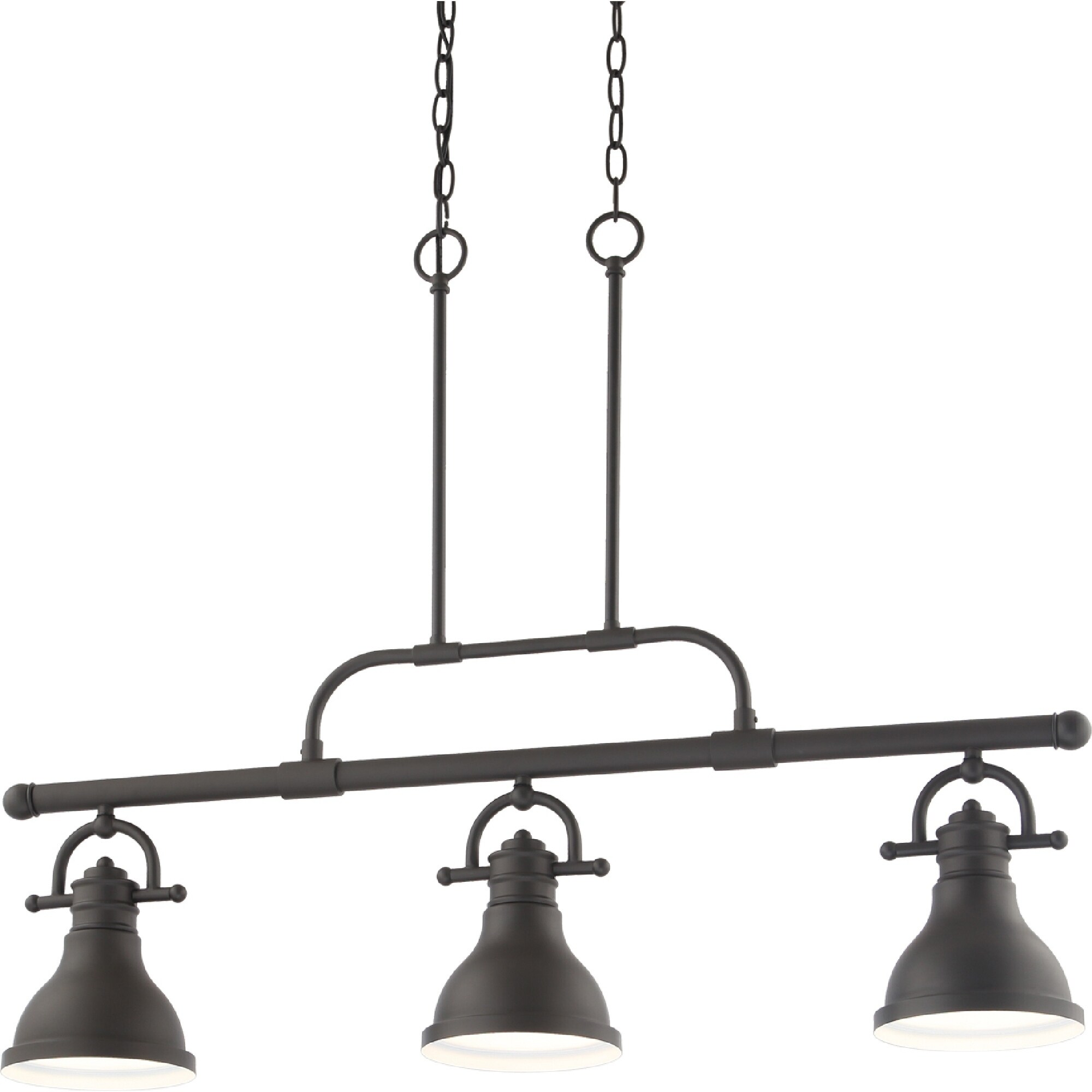 Volume Lighting 3 Light Indoor Foundry Bronze Linear Hanging Lighting 3 Light Indoor Foundry Bronze