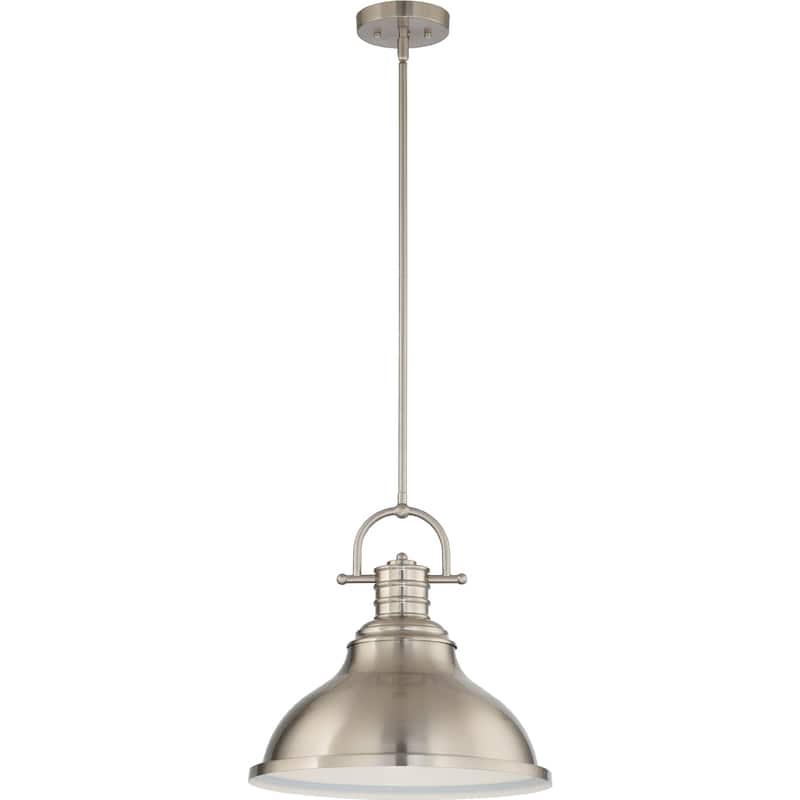 Volume Lighting 1-Light Indoor Brushed Nickel Downrod Pendant - Brushed Nickel