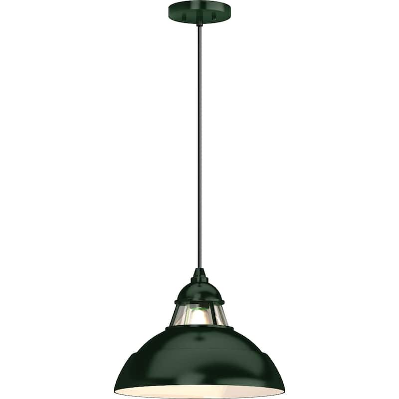 Volume Lighting 1-Light Green Pendant with Lighthouse-Inspired