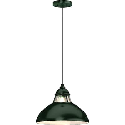 Volume Lighting 1-Light Green Pendant with Lighthouse-Inspired