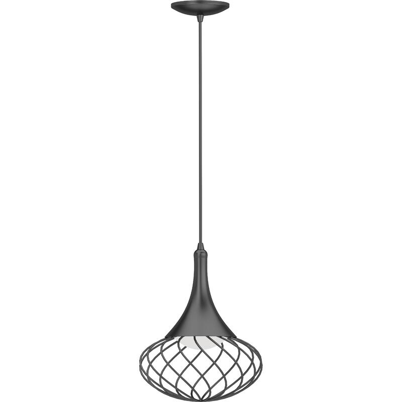 Volume Lighting 1-Light LED Indoor Black Hanging Mini Pendant