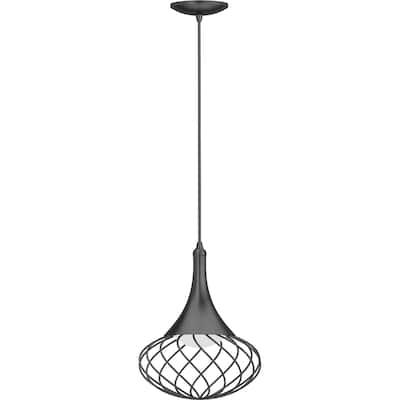 Volume Lighting 1-Light LED Indoor Black Hanging Mini Pendant