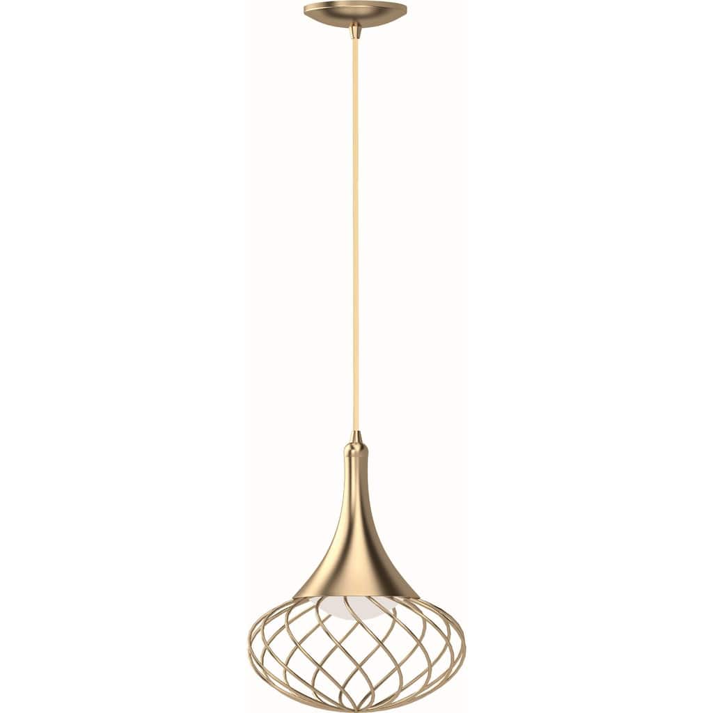 Volume Lighting 1-Light LED Indoor Antique Gold Hanging Mini Pendant - Antique Gold