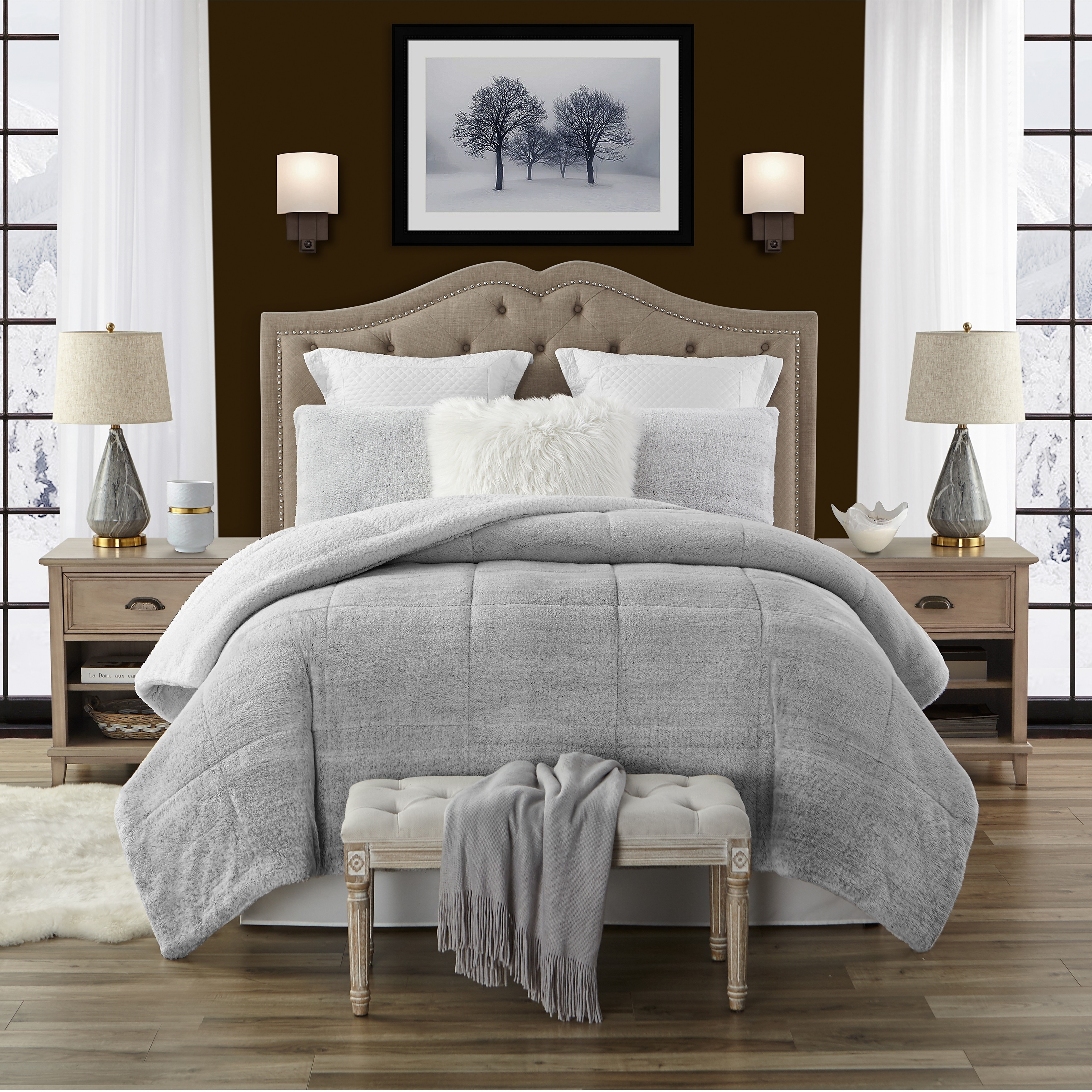 Swift Home Modern Pintuck Ultra-Soft Microfiber 3-Piece Bedding Comforter  Set - On Sale - Bed Bath & Beyond - 20009766