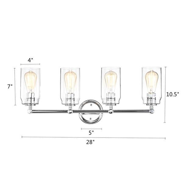 Chrome Bath Vanity Light Size Options On Sale Overstock 30237596