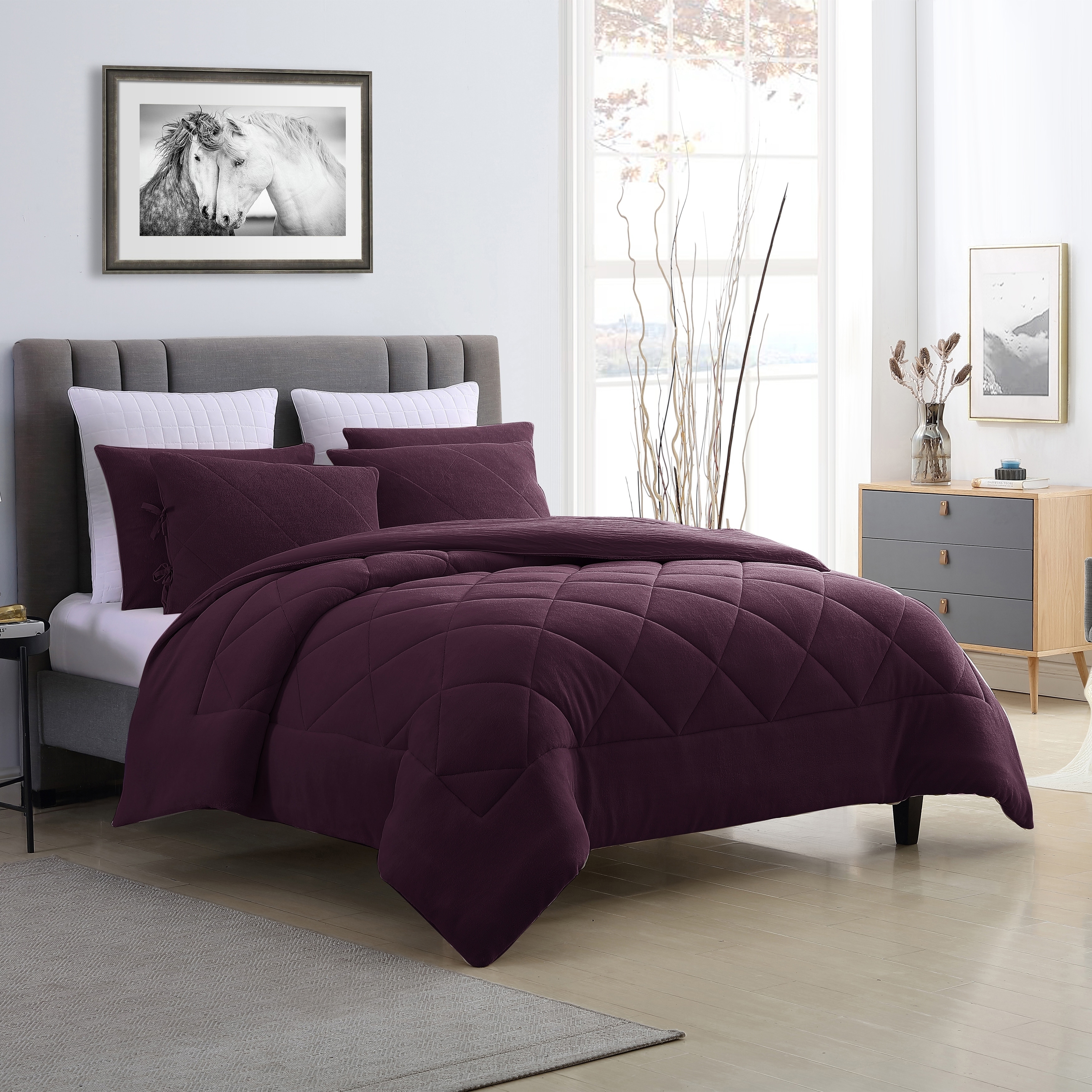 Classic living coral fleece comforter new arrivals