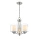 preview thumbnail 5 of 3, Modern Nickel Mini Chandelier Double Square glass