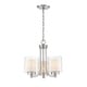 preview thumbnail 1 of 3, Modern Nickel Mini Chandelier Double Square glass