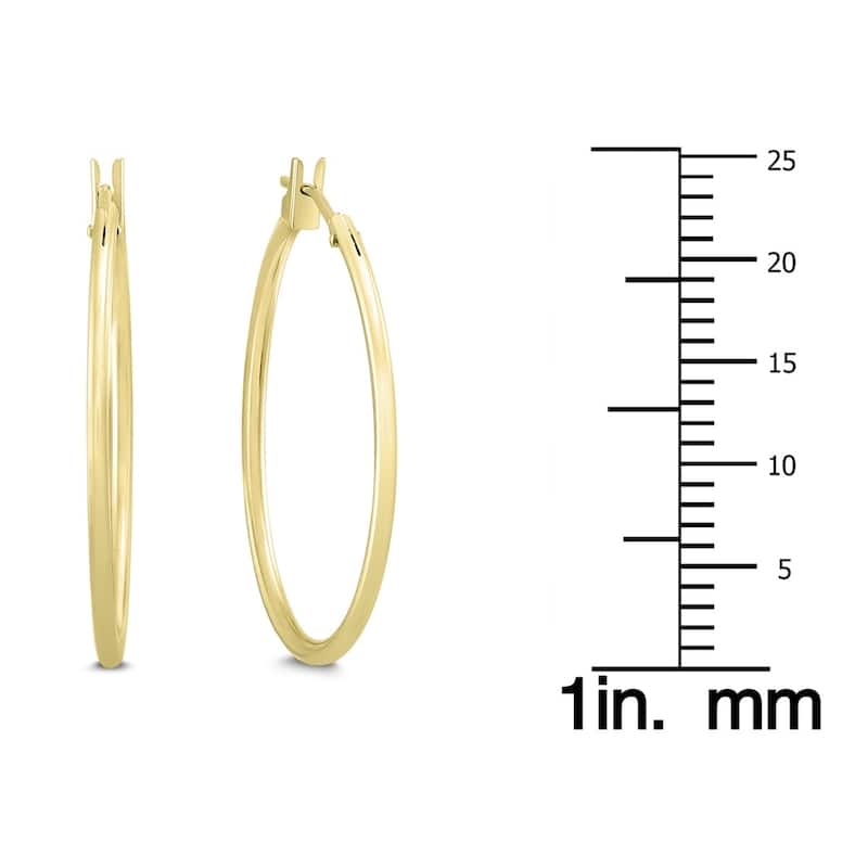 Marquee Jewels 14K Yellow Gold 25MM Hoop Earrings (1.5MM Gage)