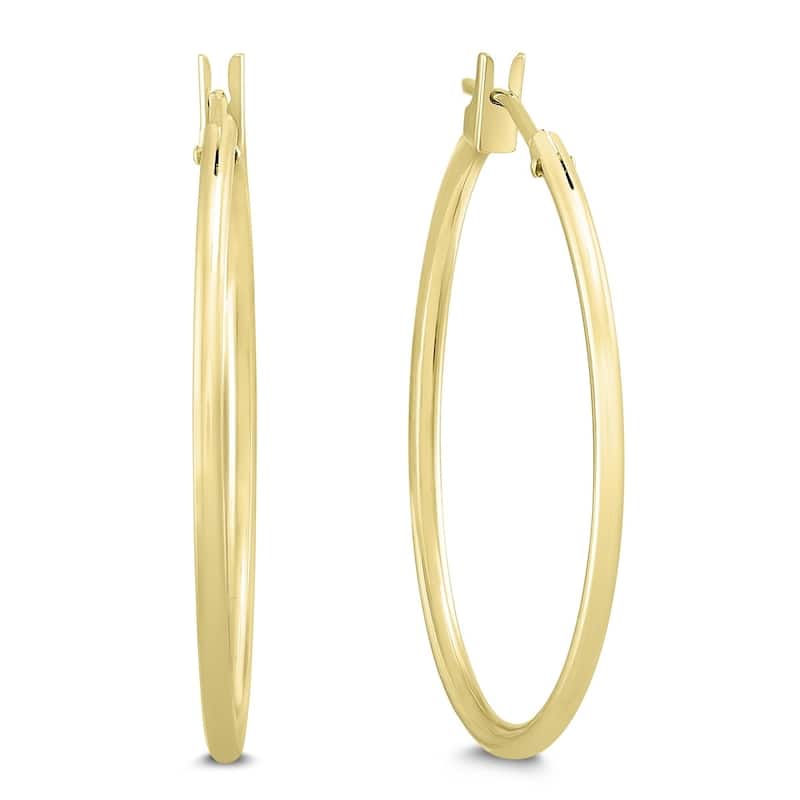 Marquee Jewels 14K Yellow Gold 25MM Hoop Earrings (1.5MM Gage)