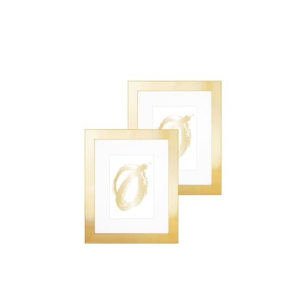 Parkwood- Flat Basic Frame- Set of 2, 5"x 7" Yellow Gold