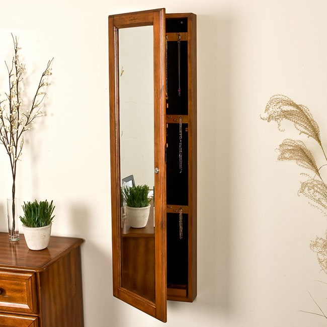 Carson Oak Jewelry Armoire