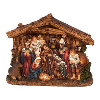 Hand-Painted Christmas Figurine with Baby Jesus Nativity Figurine Art ...