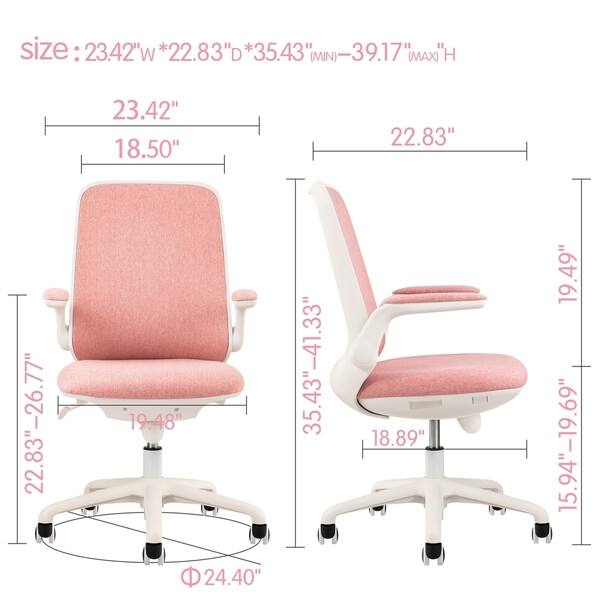 Shop Ovios Cute Desk Chair Fabric Office Chair For Home Or Office