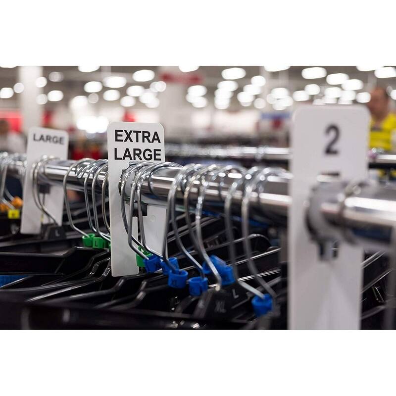 60x White Blank Rectangle Hanger Dividers for Clothing Rack Closet On