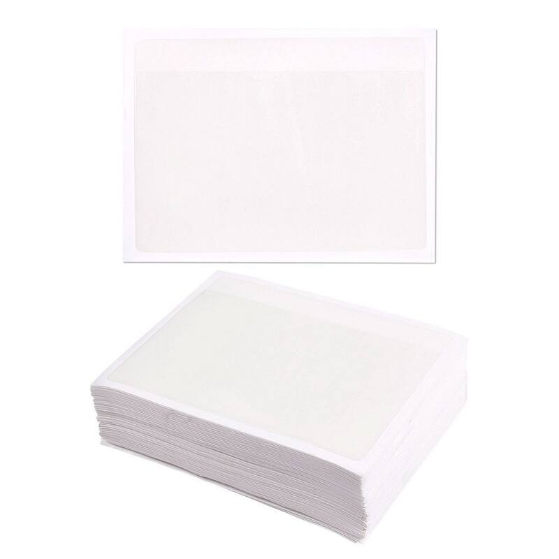 Juvale 100 Pack Top Load 4x6 Photo Sleeves with Adhesive, Index Card Holder