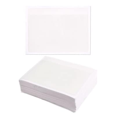 Juvale 100 Pack Top Load 4x6 Photo Sleeves with Adhesive, Index Card Holder