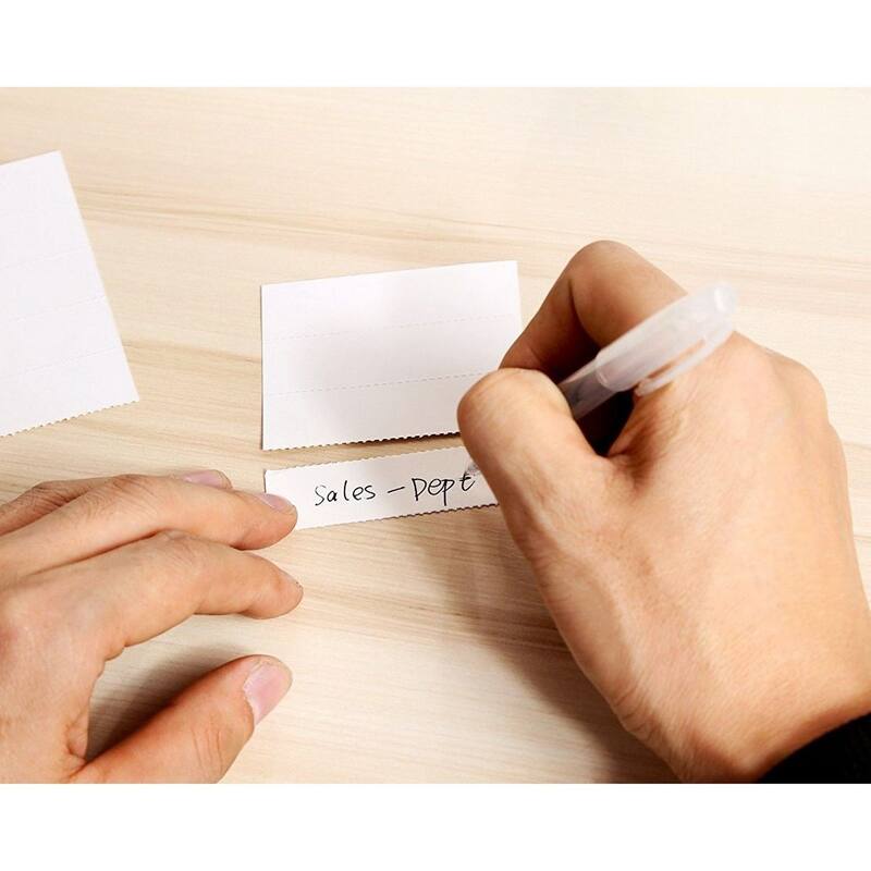 Juvale 120 Pack Clear Binder Spine Label Holder Stickers with 126 White Inserts, 1x3 In