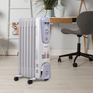 1500W Portable Electric Heater Oil Filled Radiator Space Warmer - Bed ...