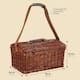 Large Wicker Picnic Basket for 4 Person Insulated Cooler Bag Supplies