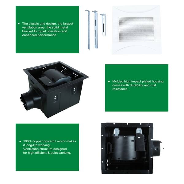 Ultra Quiet 110 Cfm Energy Star Bathroom Fan Overstock 30242492