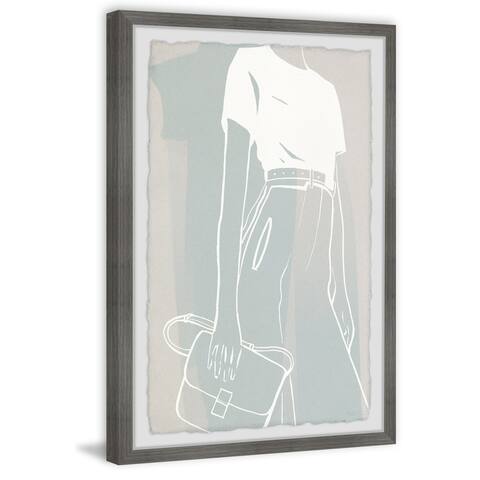 Silver Orchid High Waist Pants' Framed Painting Print