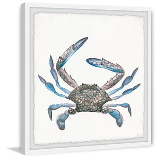 Big Blue Crab' Framed Painting Print - Bed Bath & Beyond - 30242999