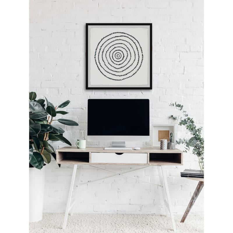'Circular Dots' Framed Painting Print