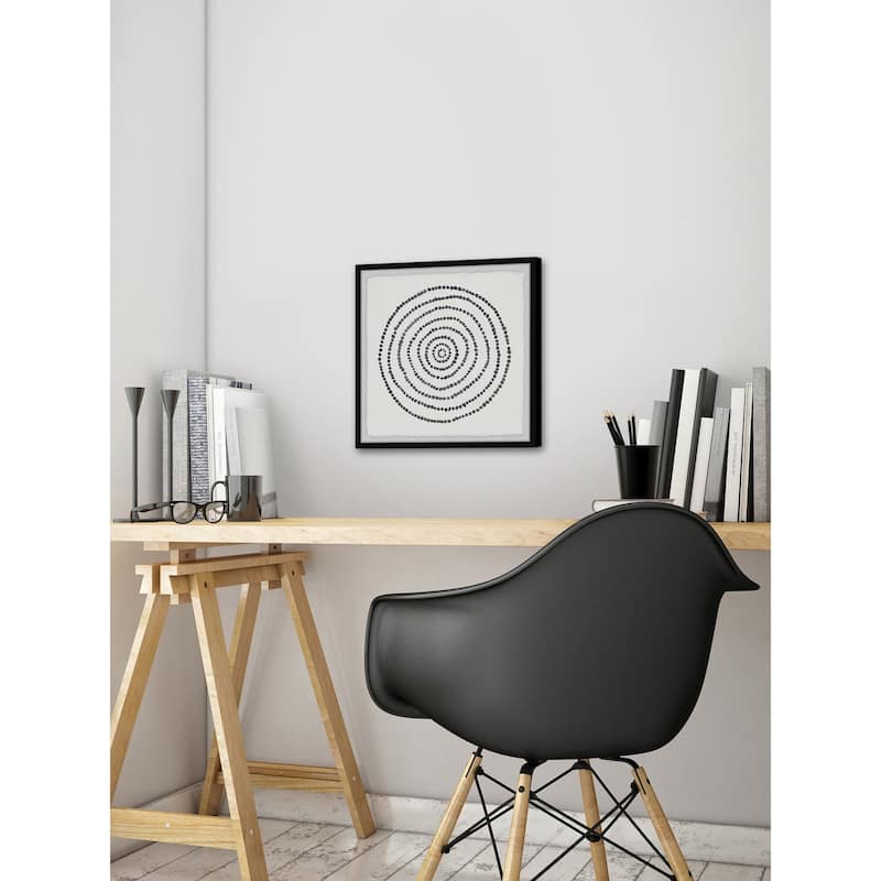 'Circular Dots' Framed Painting Print