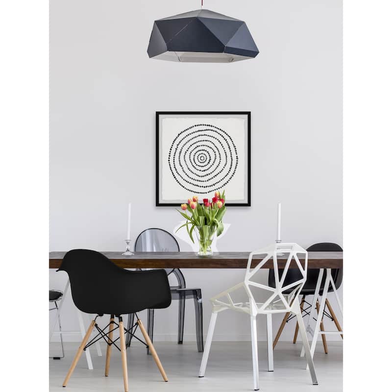 'Circular Dots' Framed Painting Print
