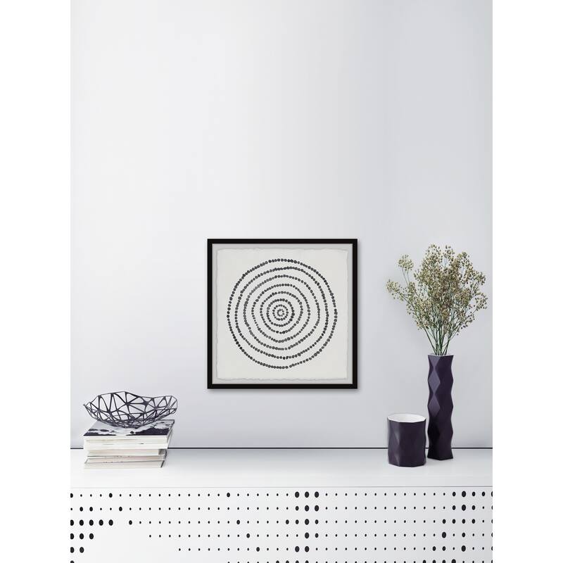 'Circular Dots' Framed Painting Print