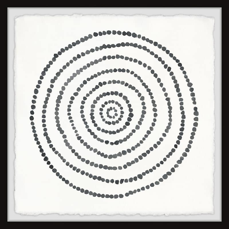 'Circular Dots' Framed Painting Print