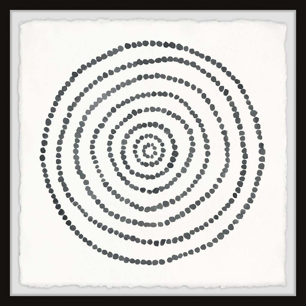'Circular Dots' Framed Painting Print