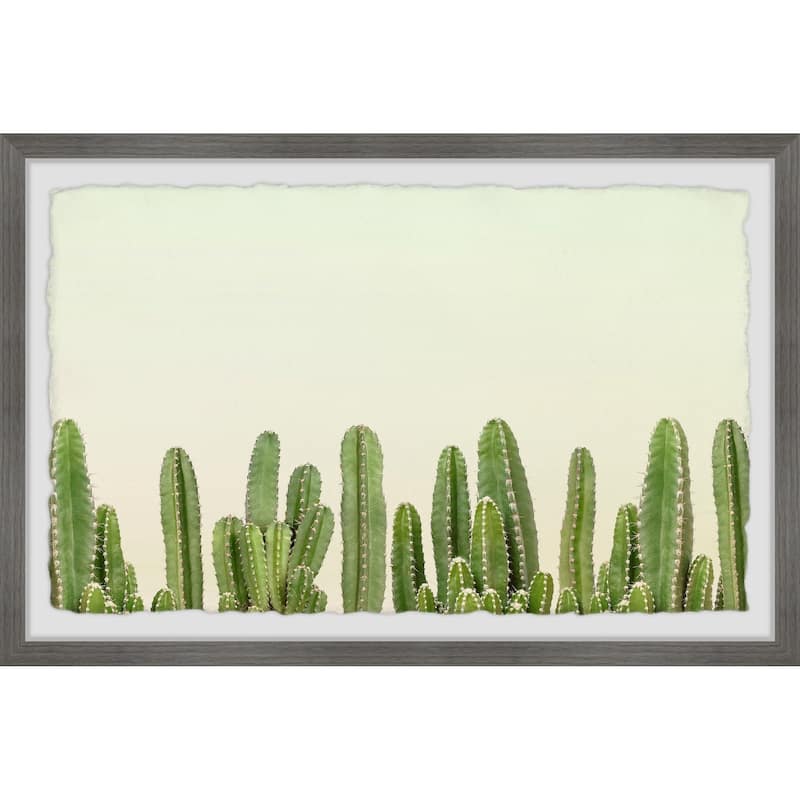 'Cactus Wall' Framed Painting Print