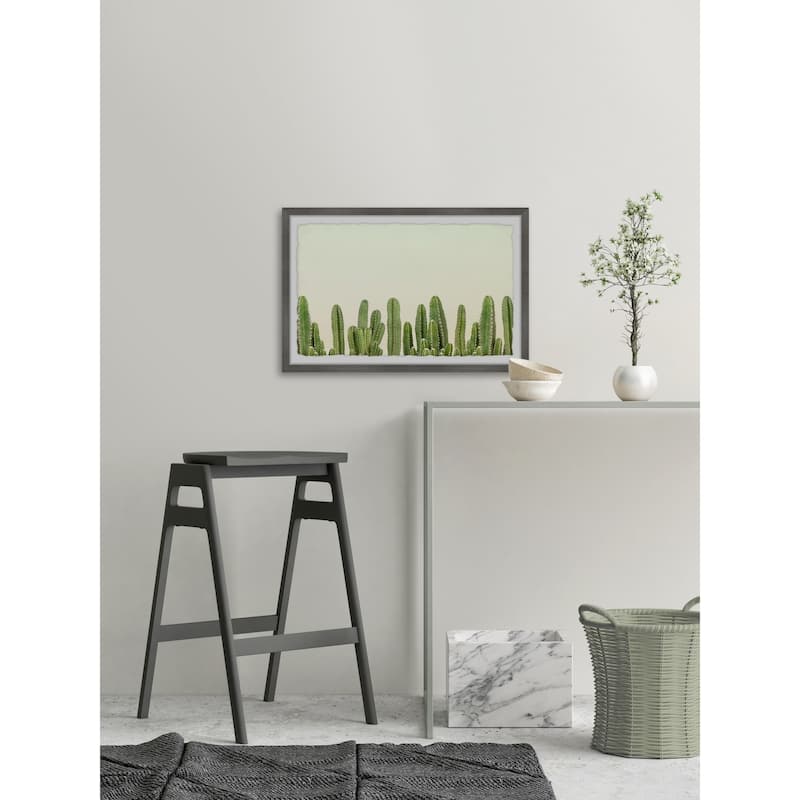 'Cactus Wall' Framed Painting Print