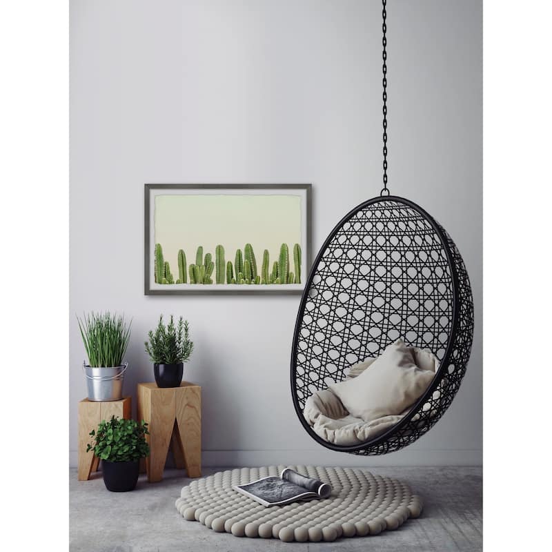 'Cactus Wall' Framed Painting Print