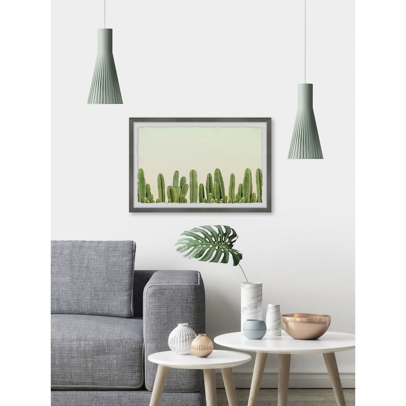 'Cactus Wall' Framed Painting Print