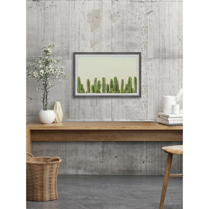'Cactus Wall' Framed Painting Print